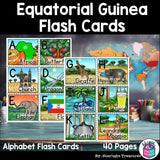 Alphabet Flash Cards for Early Readers - Country of Equatorial Guinea