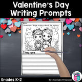 Valentine's Day Writing Prompts, Valentine Picture Writing with Sentence Starter