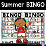 Summer Fun Bingo Cards for Early Readers - Summer Bingo FREEBIE