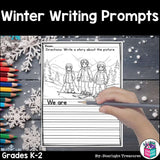 Winter Writing Prompts, Winter Picture Writing Prompts with Sentence Starters