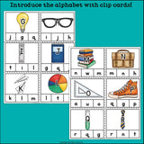 Back to School Alphabet Clip Cards for Early Readers - School Clip Cards FREEBIE