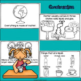States of Matter Mini Book for Early Readers: Physical Science, Solid Liquid Gas