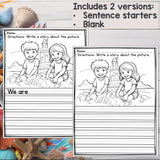 Summer Writing Prompts, Summer Picture Writing Prompts with Sentence Starters