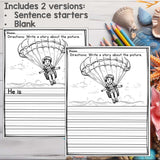 Ocean Writing Prompts, Ocean Picture Writing Prompts with Sentence Starters