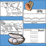Beach Mini Book for Early Readers: Beach Animals