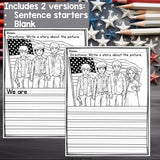 Independence Day Writing Prompts, July 4th Picture Writing Sentence Starters