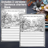 Jungle Writing Prompts, Jungle Picture Writing Prompts with Sentence Starters