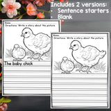 Spring Writing Prompts, Spring Picture Writing Prompts with Sentence Starters