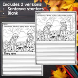 Fall Writing Prompts, Fall Picture Writing Prompts with Sentence Starters