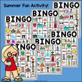 Summer Fun Bingo Cards for Early Readers - Summer Bingo FREEBIE