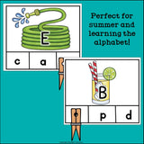 Summer Alphabet Clip Cards for Early Readers - Alphabet Clip Cards FREEBIE