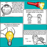 Light and Sound Mini Book for Early Readers: Physical Science, Eye, Ear