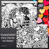 Valentine's Day Cards to Color - Valentine Craft Activities, Cards, Coloring