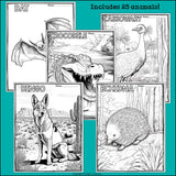 Australian Animals Research Posters, Coloring Pages - Animal Research Project