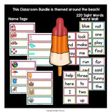 Classroom Decor Pack - Beach and Summer Theme