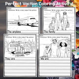 Vacation Writing Prompts, Vacation Picture Writing Prompt with Sentence Starters