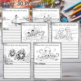 Ocean Writing Prompts, Ocean Picture Writing Prompts with Sentence Starters