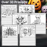 Halloween Writing Prompts, Halloween Picture Writing with Sentence Starters