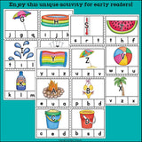 Summer Alphabet Clip Cards for Early Readers - Alphabet Clip Cards FREEBIE