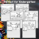 Farm Writing Prompts, Farm Animal Picture Writing Prompts with Sentence Starters