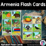 Alphabet Flash Cards for Early Readers - Country of Armenia