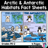 Arctic and Antarctic Animal Habitats Fact Sheets for Early Readers