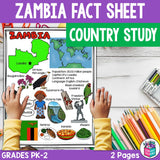Zambia Fact Sheet for Early Readers - A Country Study