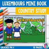 Luxembourg Mini Book for Early Readers - A Country Study, Luxembourg Country