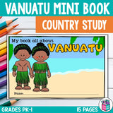 Vanuatu Mini Book for Early Readers - A Country Study, Vanuatu Country Study
