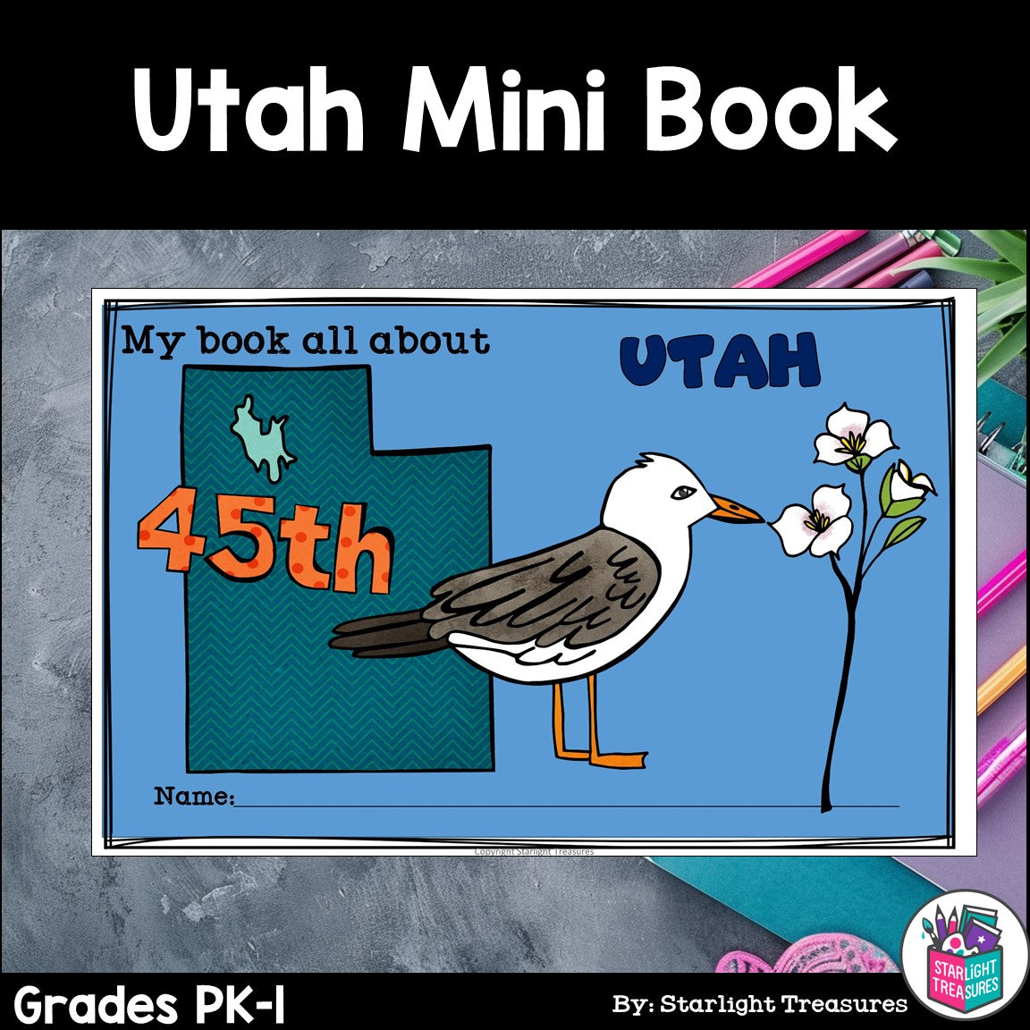 Utah Mini Book for Early Readers - A State Study – Starlight Treasures LLC