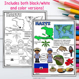 Haiti Fact Sheet for Early Readers - Country Study, Haiti Country Unit Study