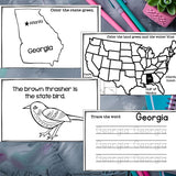 Georgia Mini Book for Early Readers - A State Study