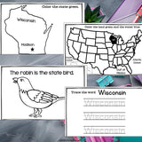 Wisconsin Mini Book for Early Readers - A State Study