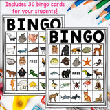 Animal Bingo Cards for Early Readers - Animals Bingo FREEBIE