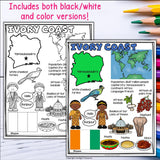 Ivory Coast Fact Sheet for Early Readers - A Country Study, Ivory Coast Study