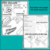 Australia and Oceania Countries Research Posters - Country Research Project