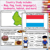 Luxembourg Mini Book for Early Readers - A Country Study, Luxembourg Country