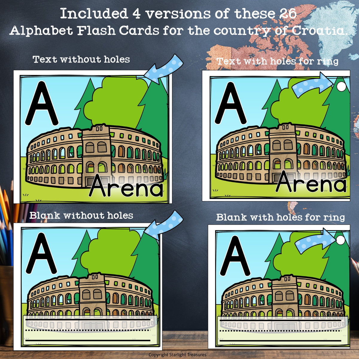 Alphabet Flash Cards for Early Readers - Country of Croatia – Starlight ...