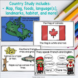 Canada Mini Book for Early Readers - A Country Study