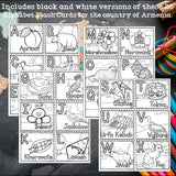 Alphabet Flash Cards for Early Readers - Country of Armenia