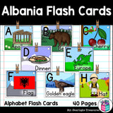 Alphabet Flash Cards for Early Readers - Country of Albania