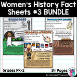 Women's History Month Fact Sheets for Early Readers #3