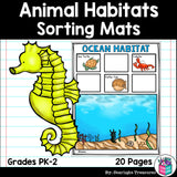 Animal Habitats Sorting Mats for Early Readers - Animal Habitats FREEBIE