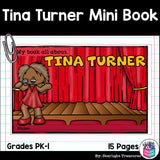 Tina Turner Mini Book for Early Readers: Women's History Month