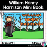 William Henry Harrison Mini Book for Early Readers: Presidents' Day