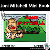 Joni Mitchell Mini Book for Early Readers: Women's History Month