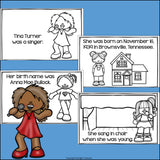 Tina Turner Mini Book for Early Readers: Women's History Month