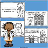 Marie Maynard Daly Mini Book for Early Readers: Women's History Month