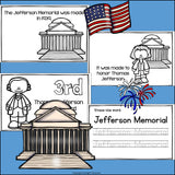 Jefferson Memorial Mini Book for Early Readers: American Symbols