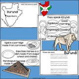 Burundi Mini Book for Early Readers - A Country Study
